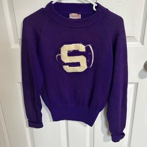 Vintage Varsity Wool Sweater Size Small